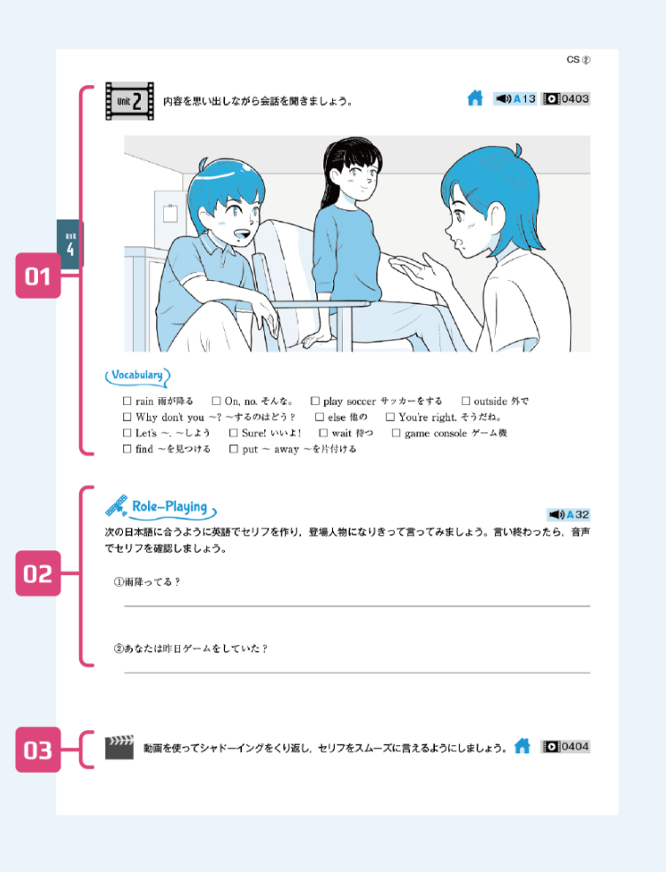 Unit2を復習するページのイメージ