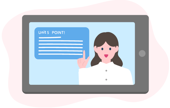 日本人講師によるポイント解説動画のイメージ